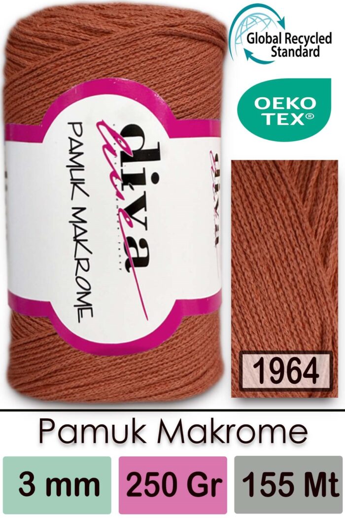 Diva Pamuk Makrome 1964 Tarçın - Görsel 1