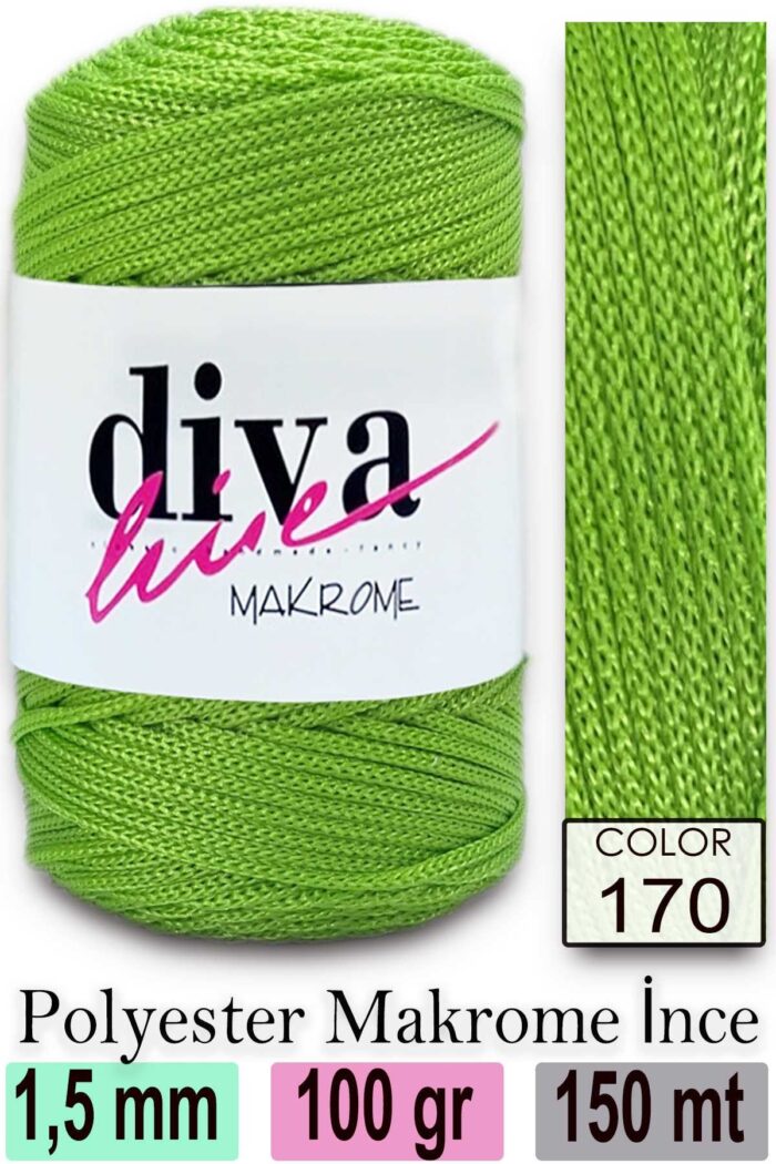Diva Makrome İpi 170 Fıstık - Görsel 1
