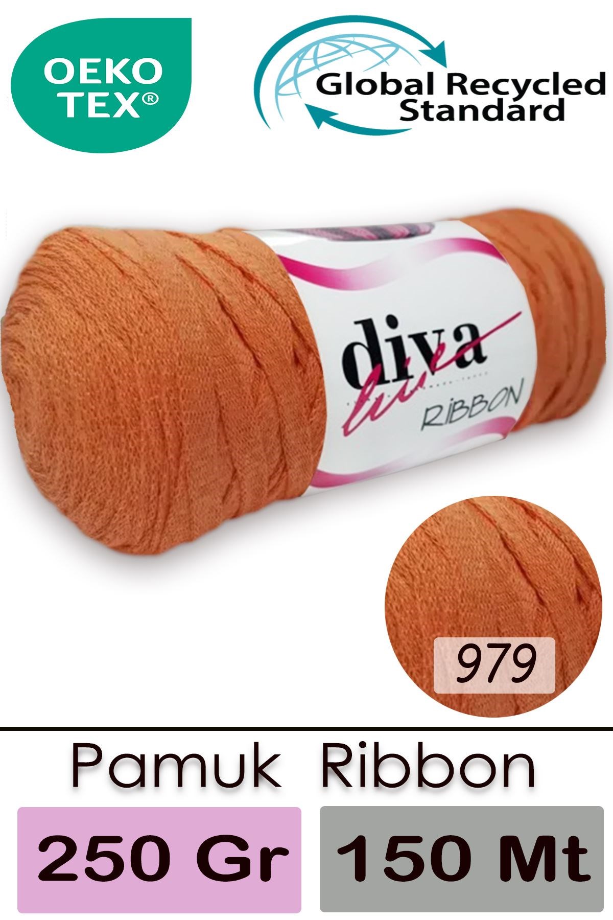 Diva Ribbon 979 Portakal - Görsel 1