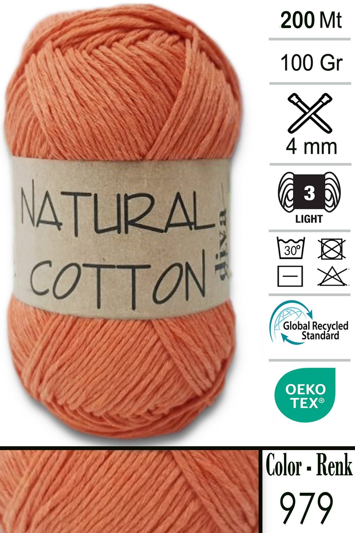 Diva Natural Cotton 979 Portakal - Görsel 1