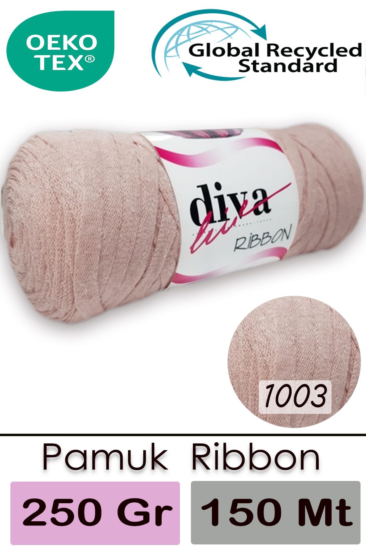 Diva Ribbon 1003 Pudra - Görsel 1