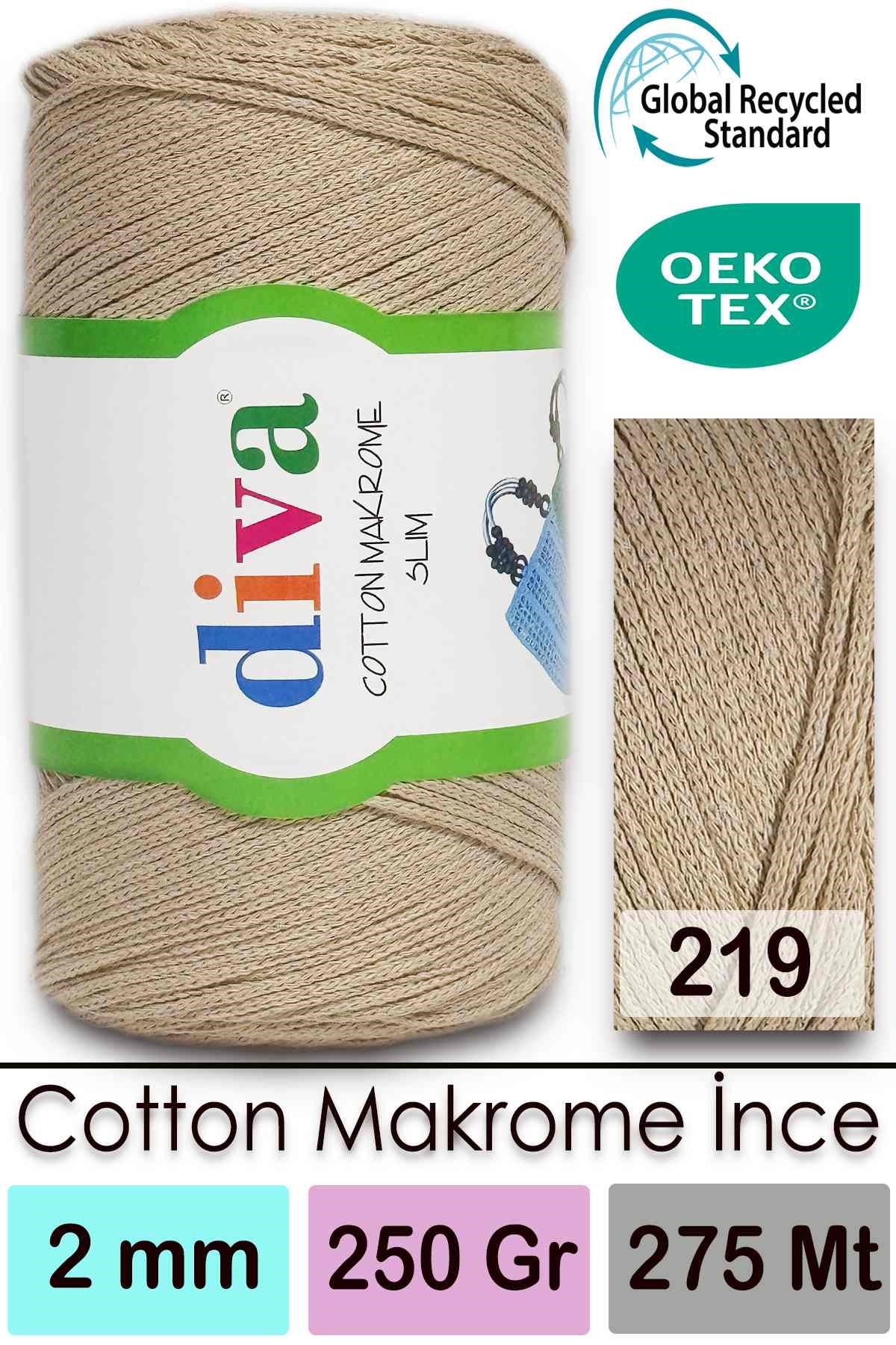 Diva Cotton Makrome İnce 219 Nohut - Görsel 1