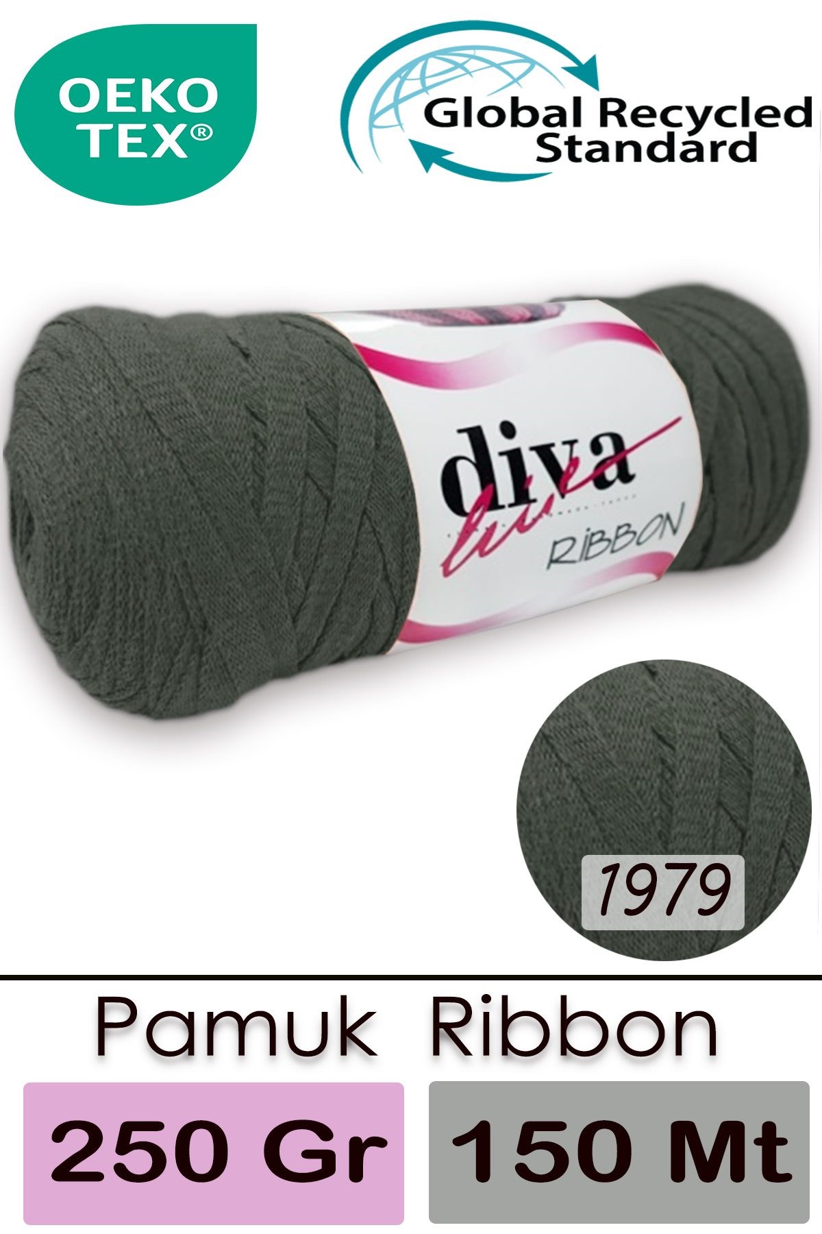 Diva Ribbon 1979 Haki - Görsel 1