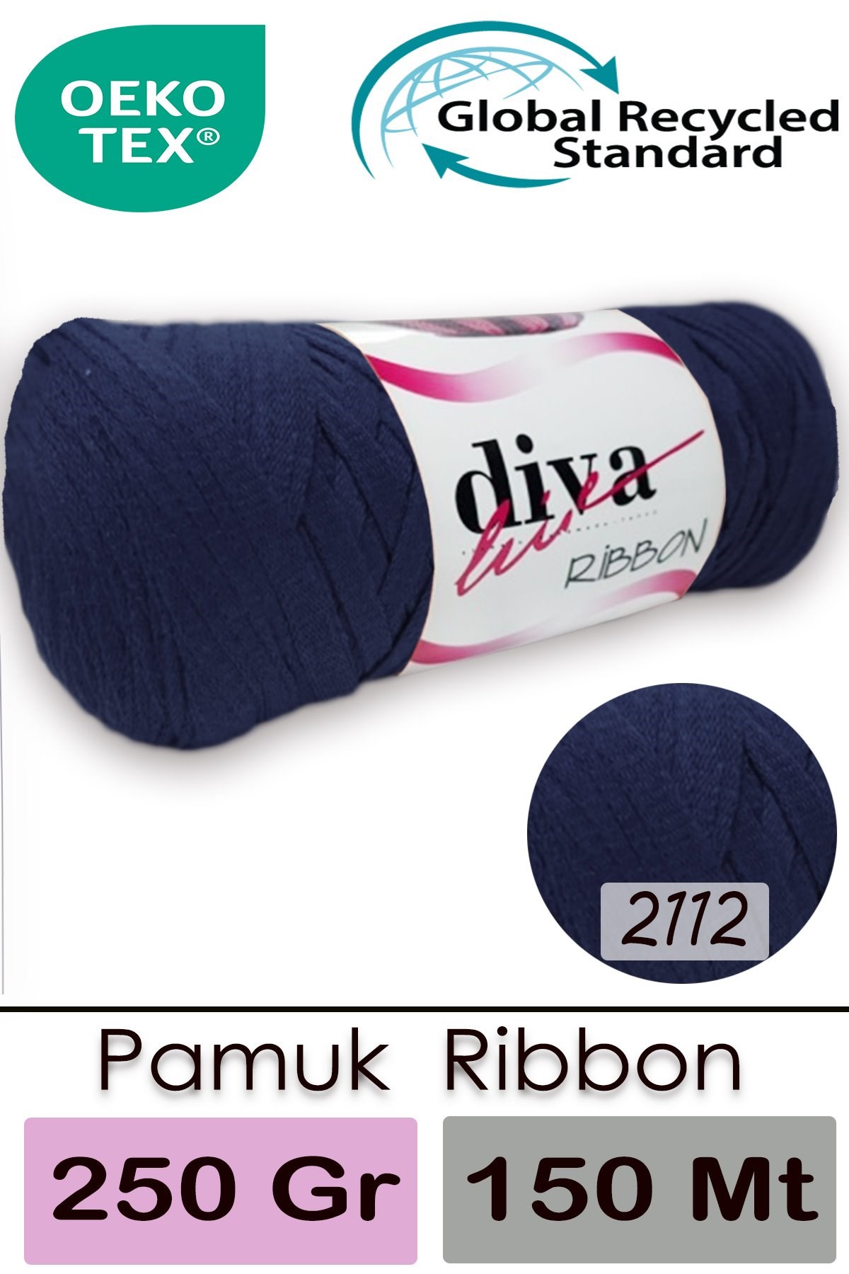 Diva Ribbon 2112 Lacivert - Görsel 1