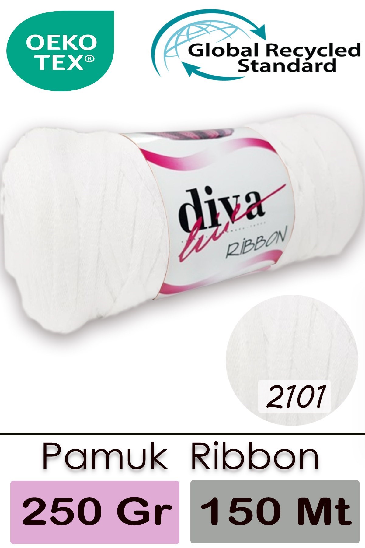 Diva Ribbon 2101 Beyaz - Görsel 1