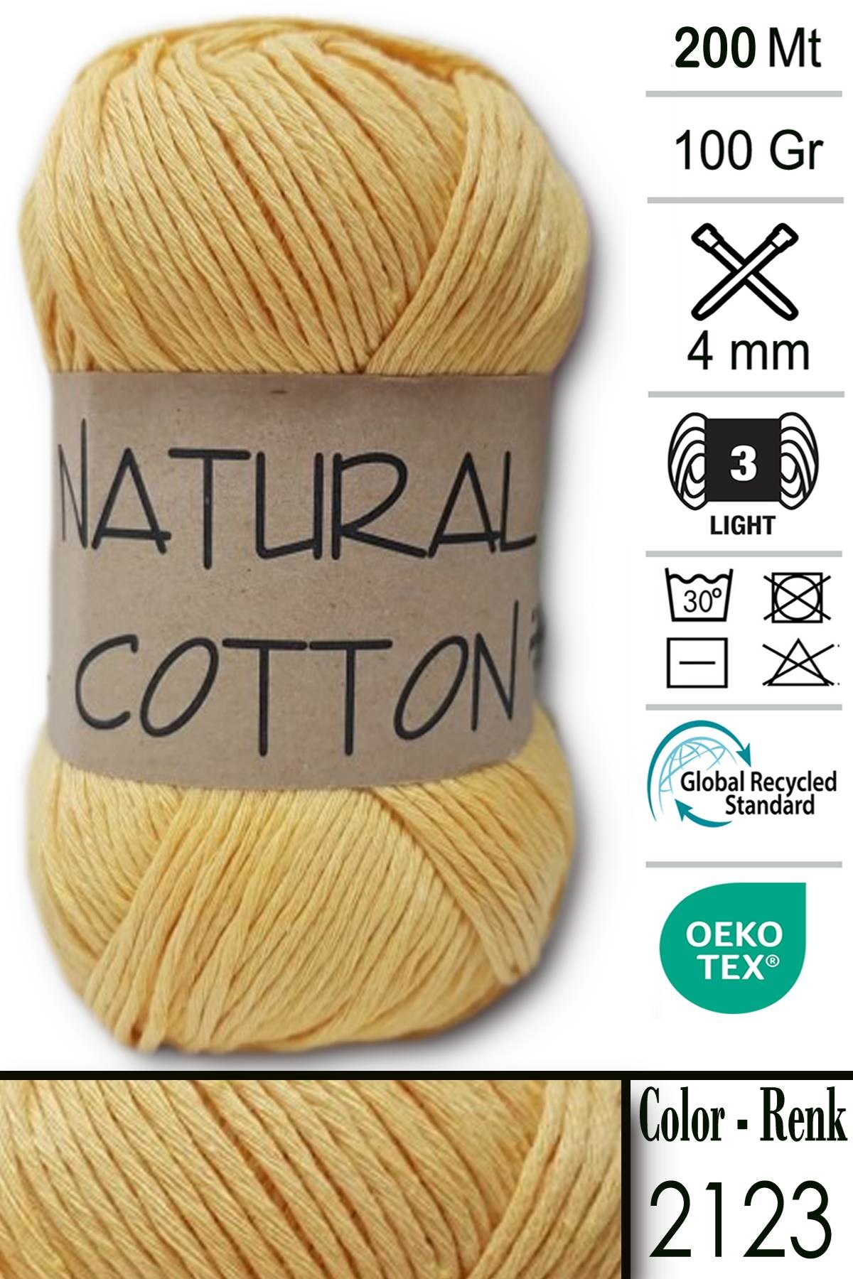 Diva Natural Cotton 2123 Sarı - Görsel 1