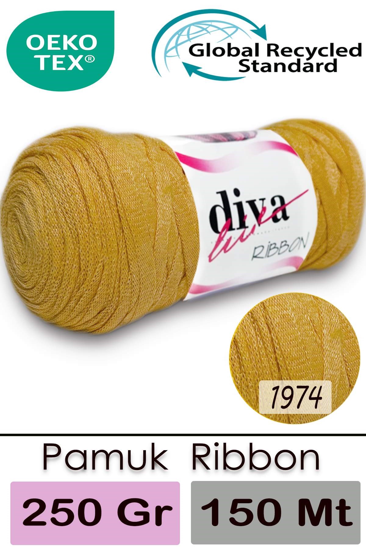 Diva Ribbon 1974 Hardal - Görsel 1