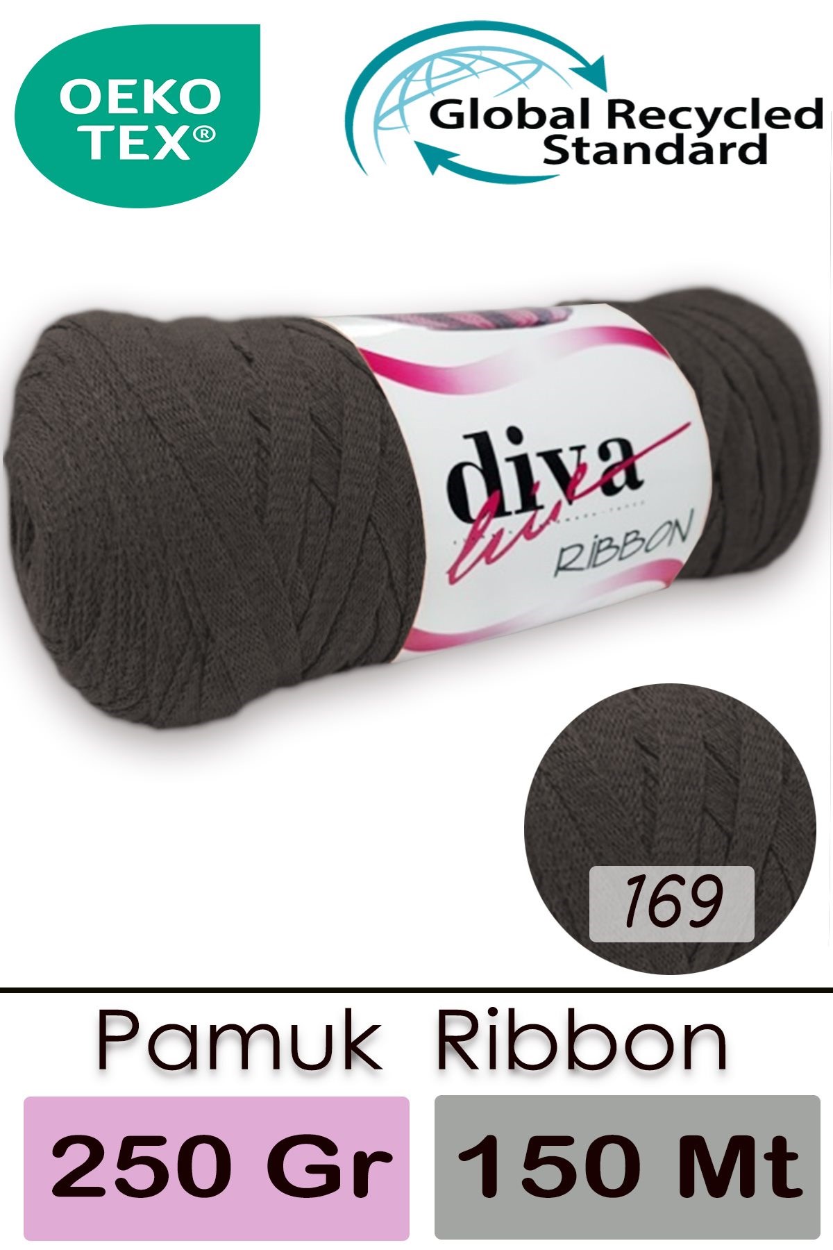 Diva Ribbon 169 Koyu Vizon - Görsel 1