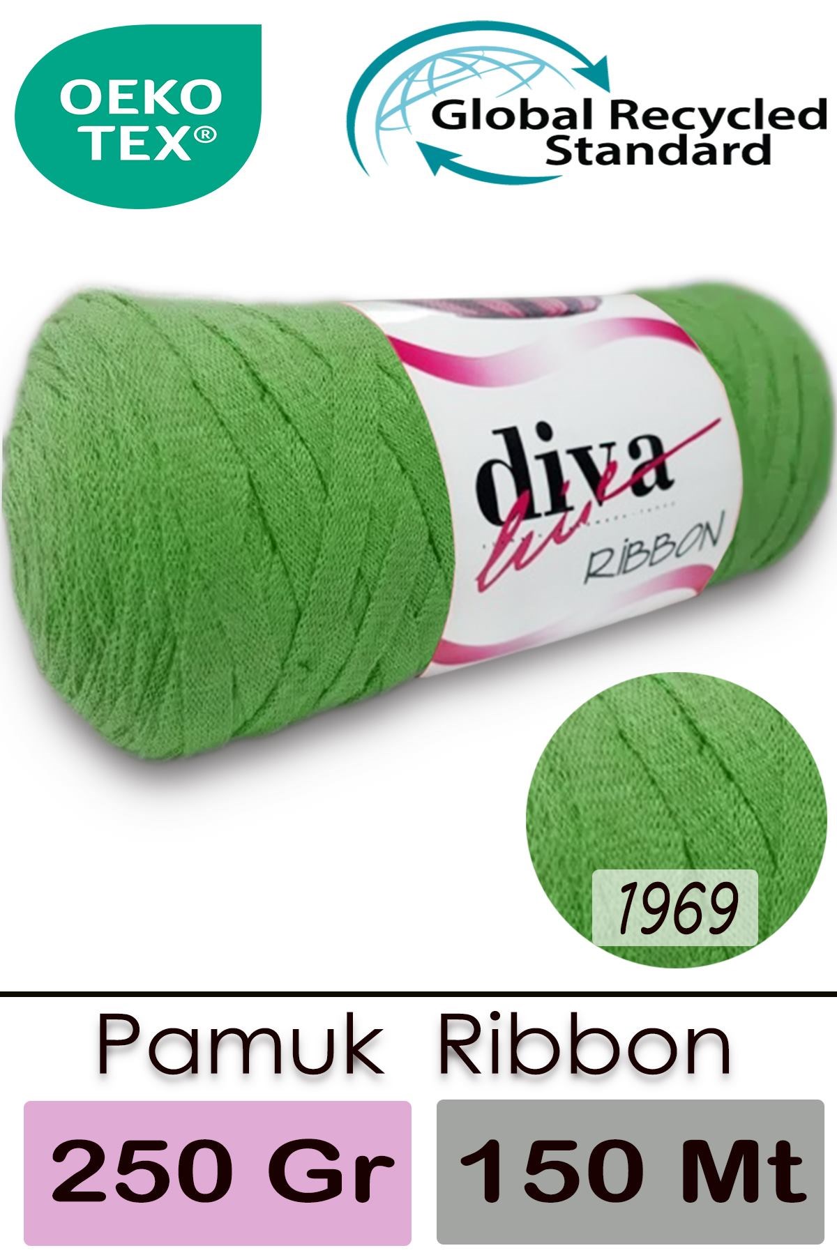 Diva Ribbon 1969 Elma Yeşili - Görsel 1