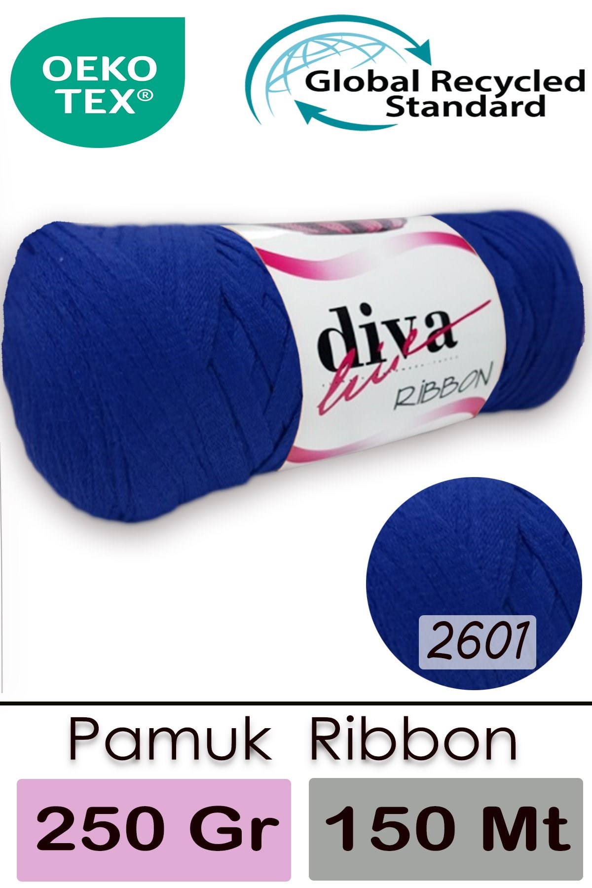 Diva Ribbon 2601 Saks Mavisi - Görsel 1