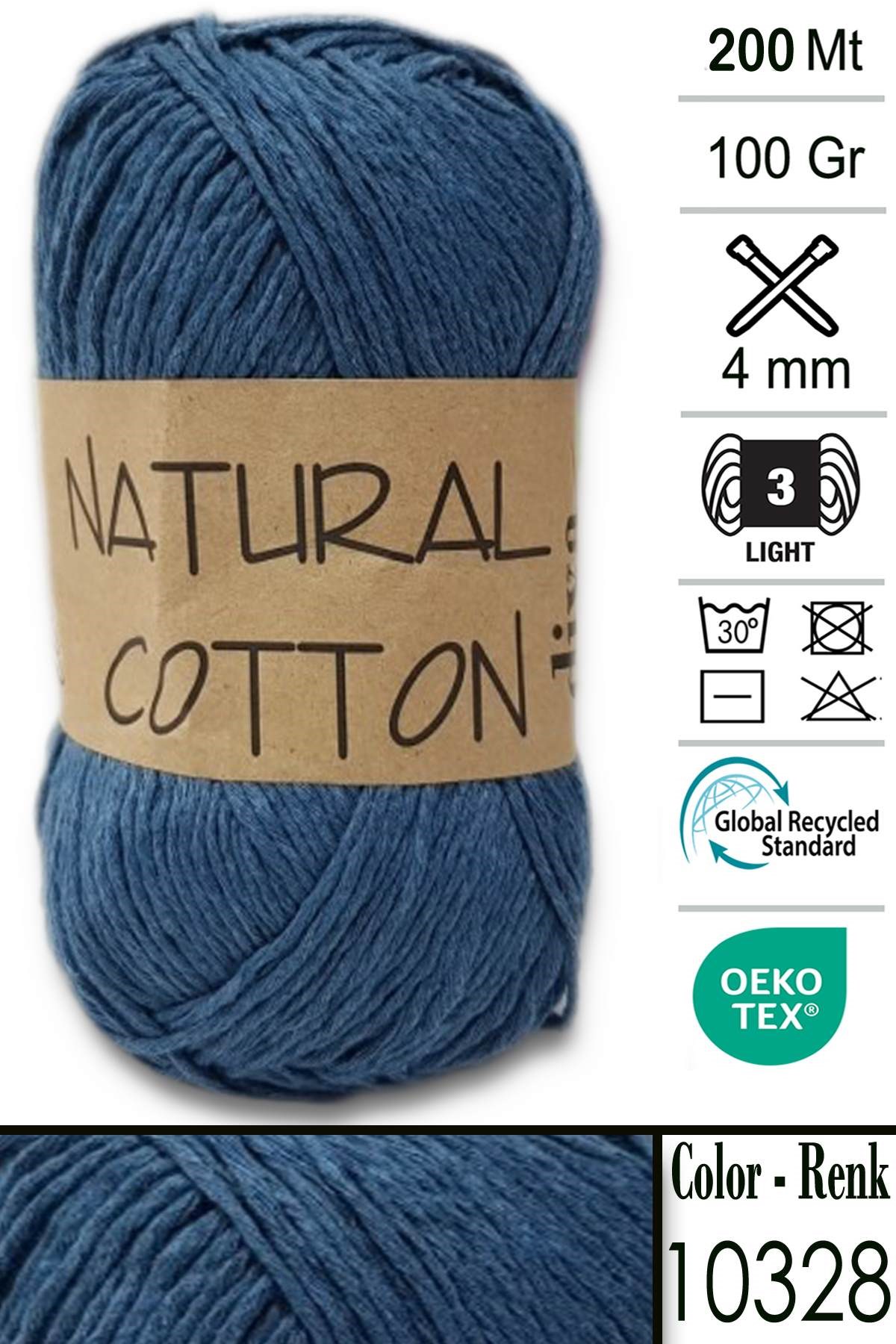 Diva Natural Cotton 10328 Petrol - Görsel 1