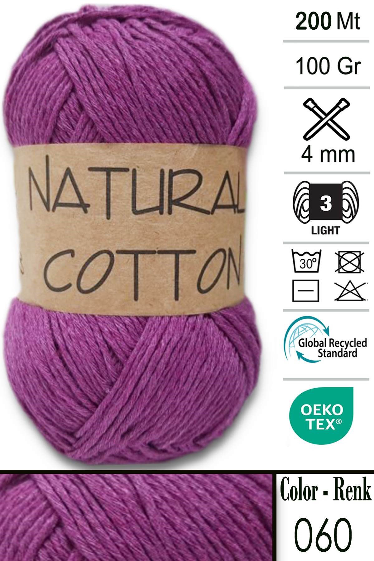 bcbc0dcf1d7842679a7c5a03248e761e.jpg Diva Natural Cotton 60 Mürdüm - Görsel 1