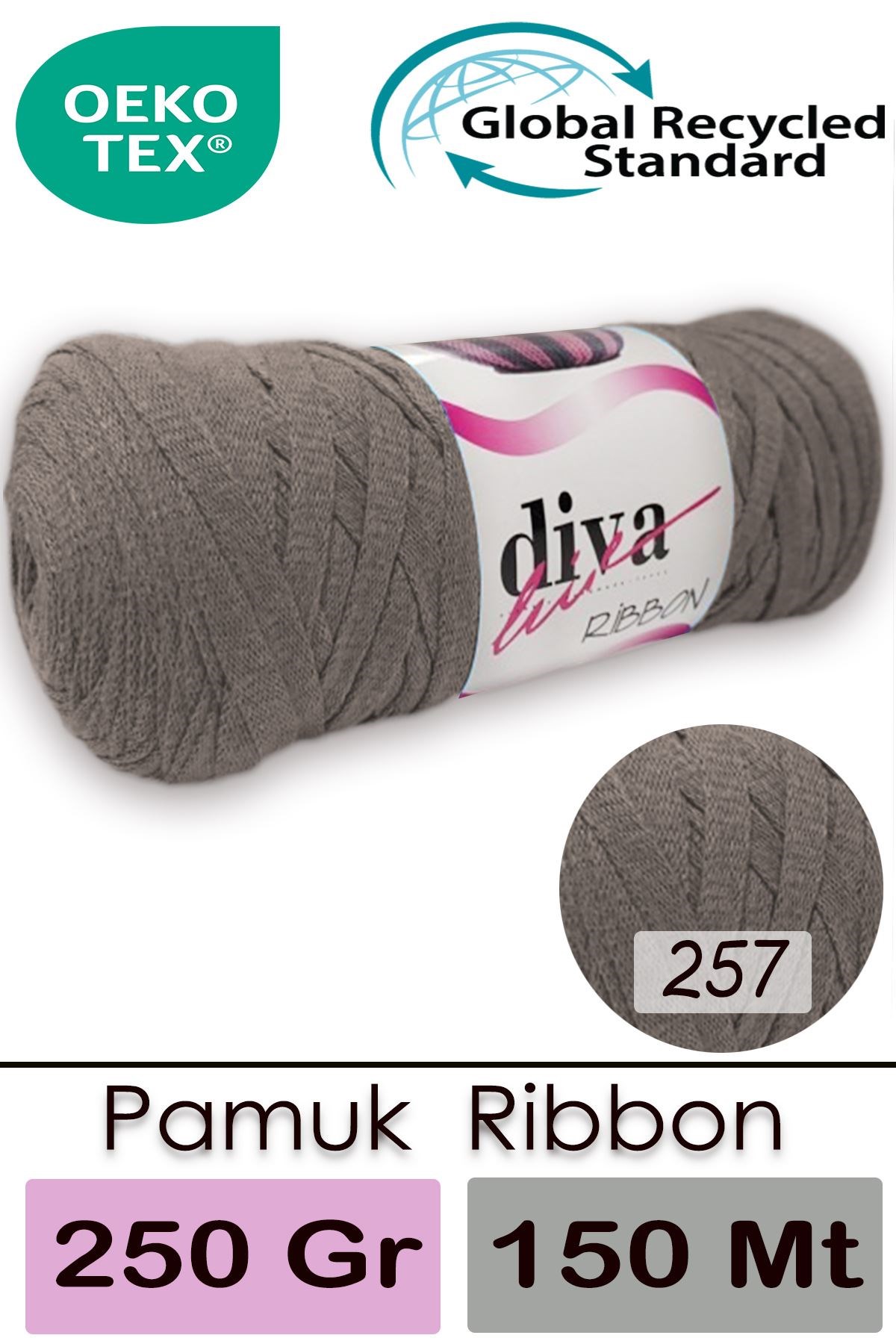 Diva Ribbon 257 Vizon - Görsel 1