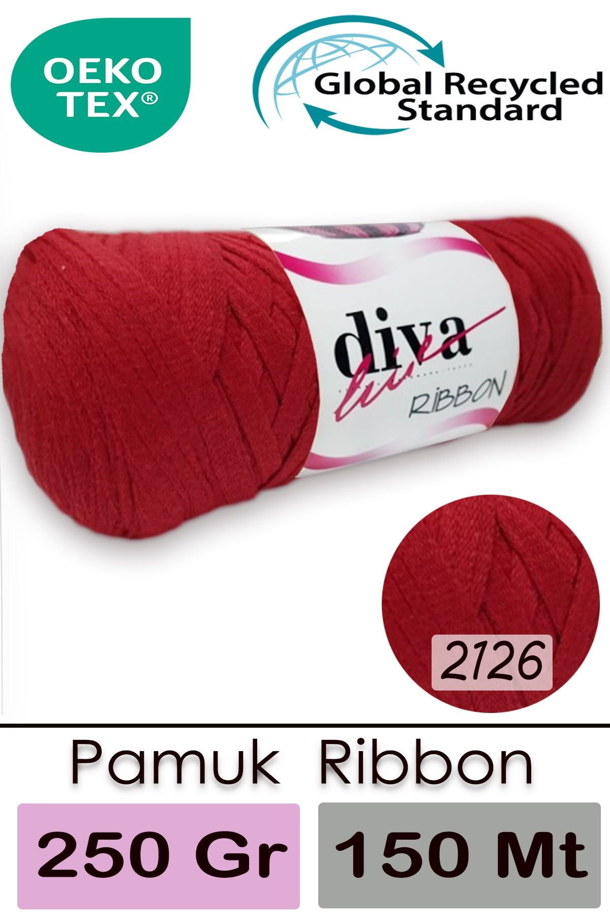 Diva Ribbon 2126 Kırmızı - Görsel 1