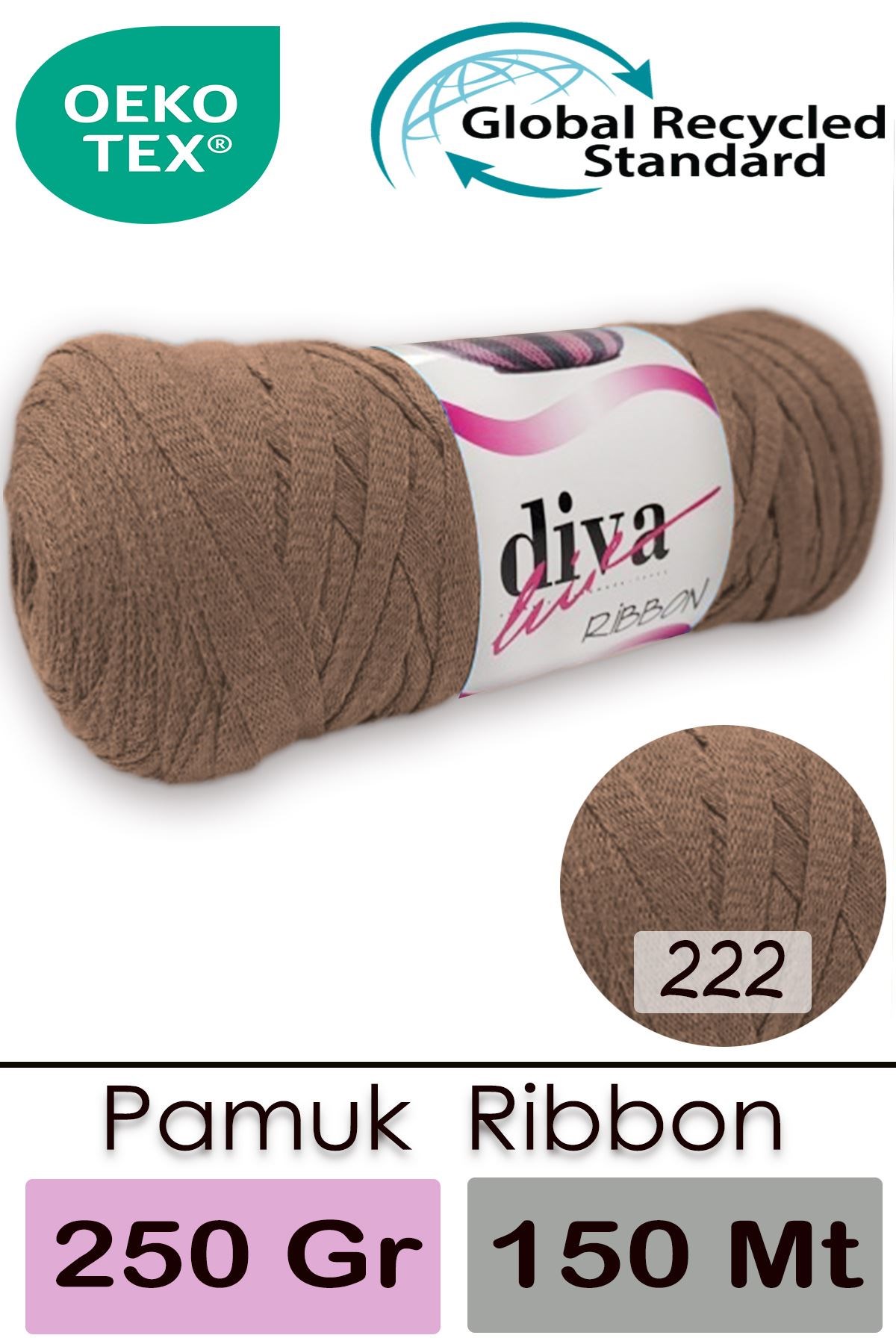 Diva Ribbon 222 Koyu Sütlü Kahve - Görsel 1