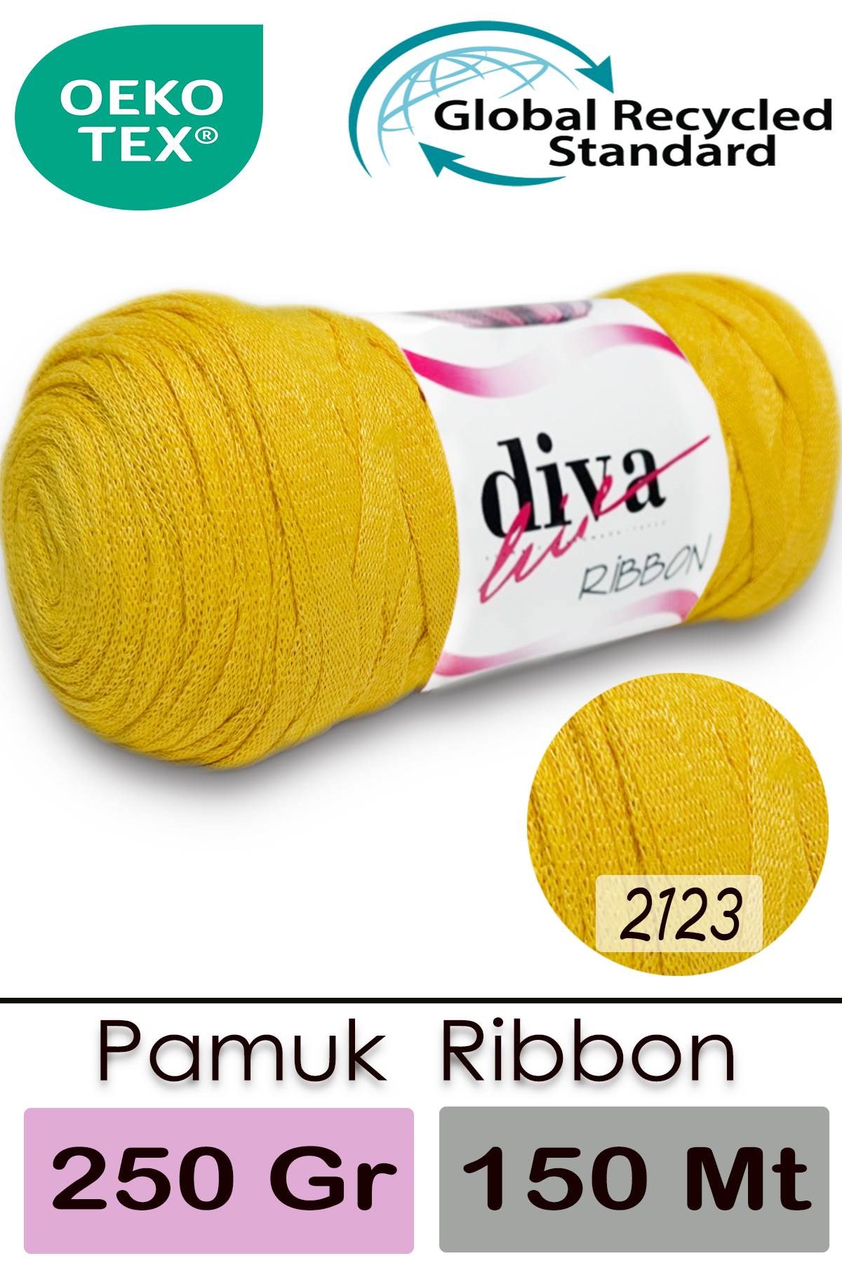 Diva Ribbon 2123 Sarı - Görsel 1