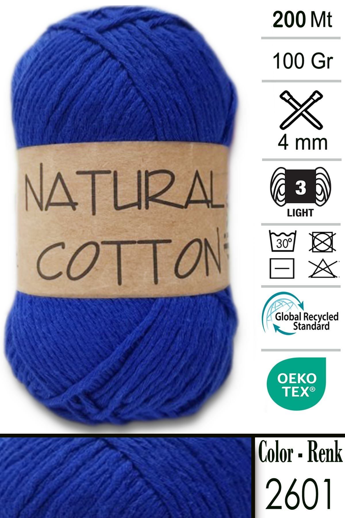 Diva Natural Cotton 2601 Saks Mavisi - Görsel 1