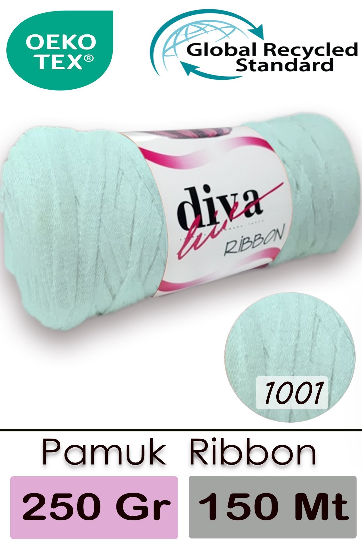 Diva Ribbon 1001 Soft Mint - Görsel 1