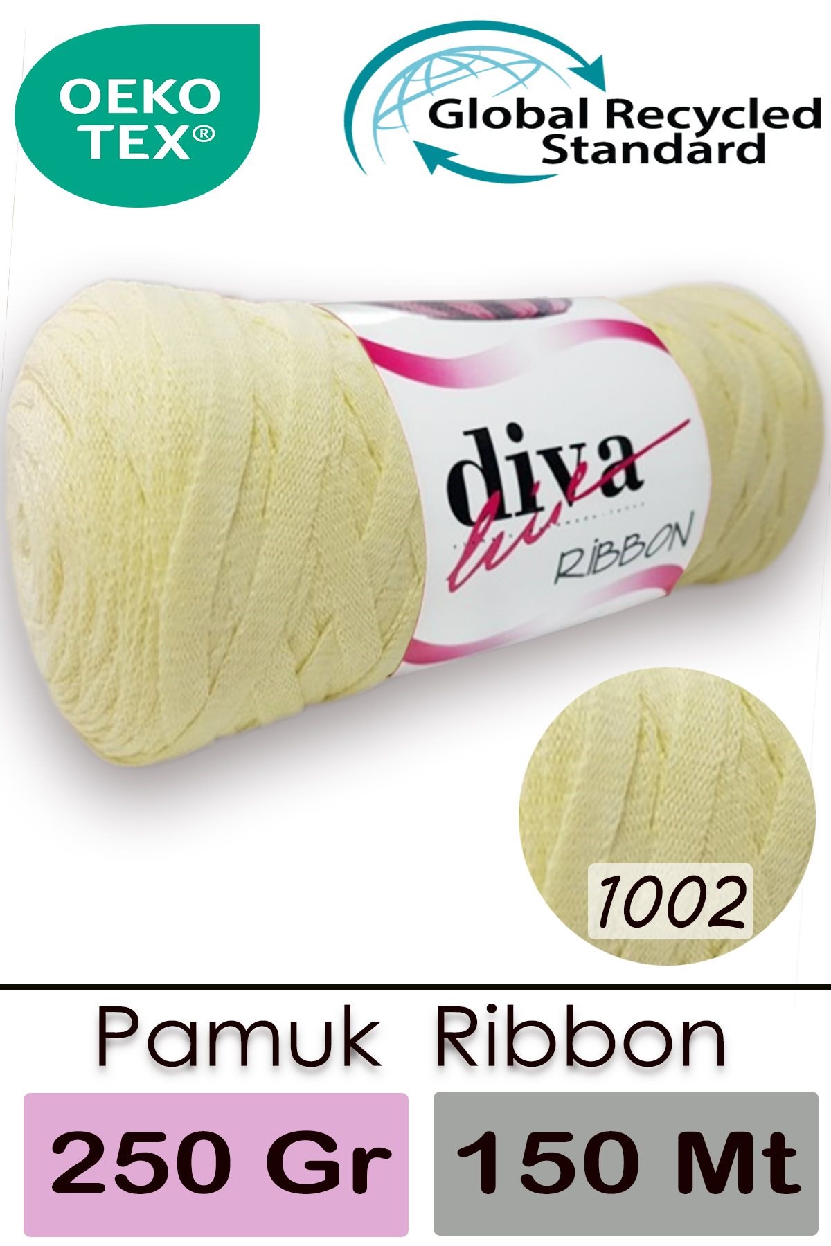 Diva Ribbon 1002 Soft Sarı - Görsel 1