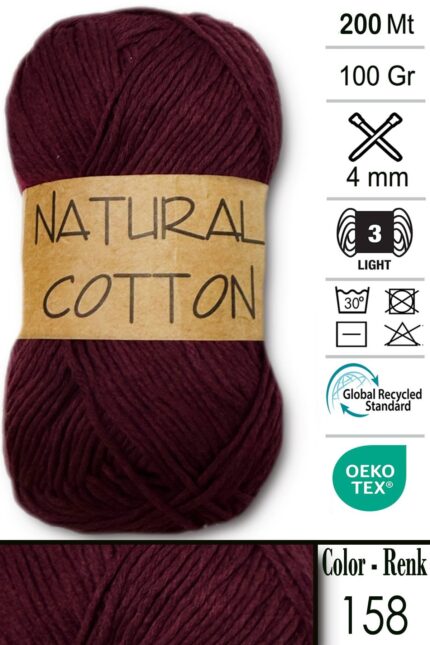 Diva Natural Cotton 158 Patlıcan