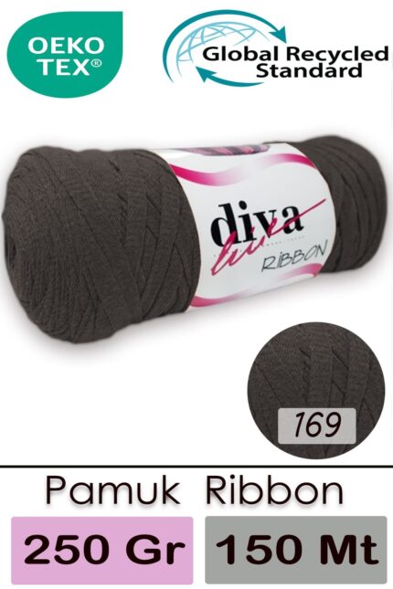 Diva Ribbon 169 Koyu Vizon