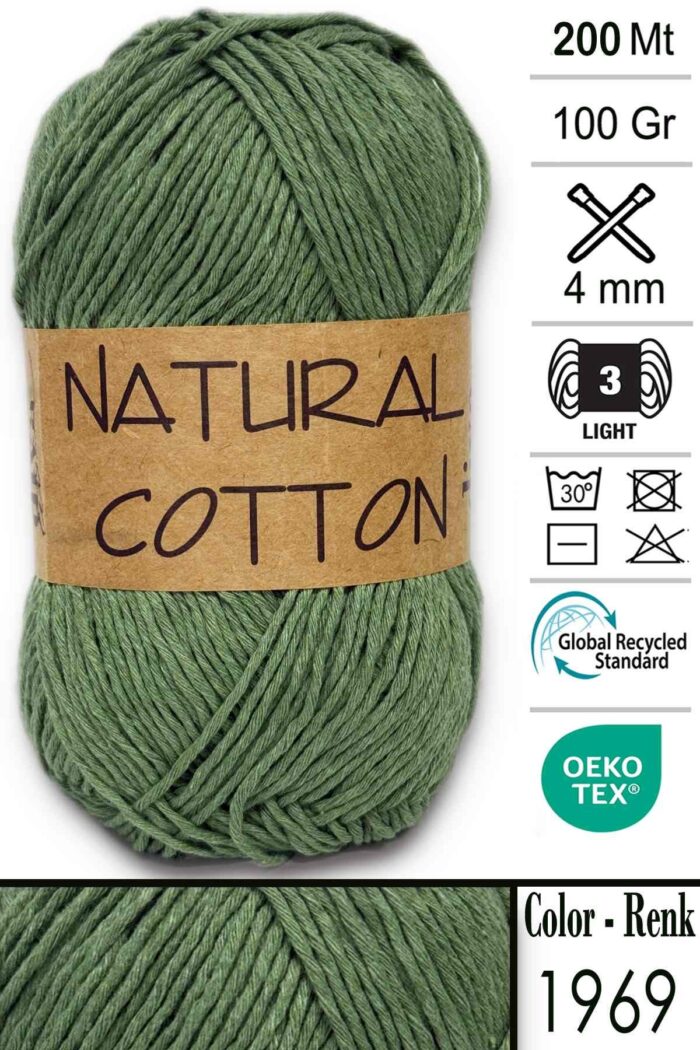 Diva Natural Cotton 1969 Elma Yeşili - Görsel 1