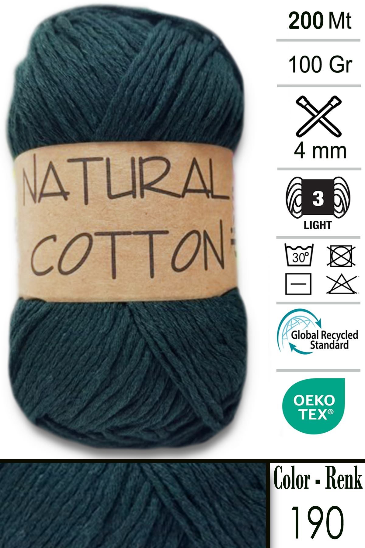 Diva Natural Cotton 190 Koyu Yeşil - Görsel 1