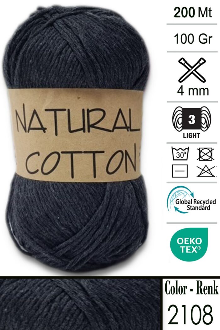Diva Natural Cotton 2108 Antrasit - Görsel 1