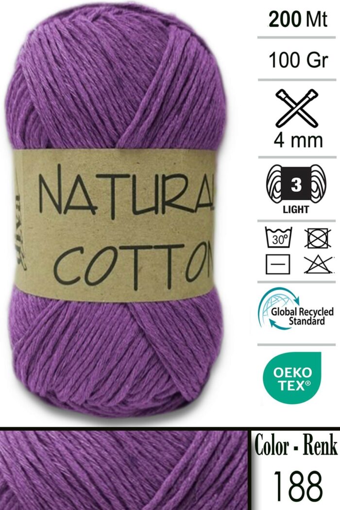 Diva Natural Cotton 188 Açık Mor - Görsel 1