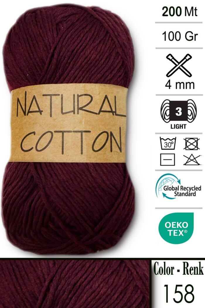 Diva Natural Cotton 158 Patlıcan - Görsel 1