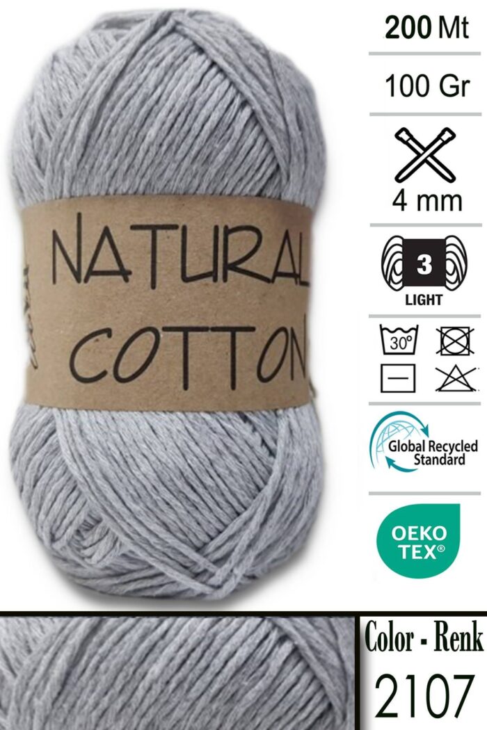 Diva Natural Cotton 2107 Açık Gri - Görsel 1