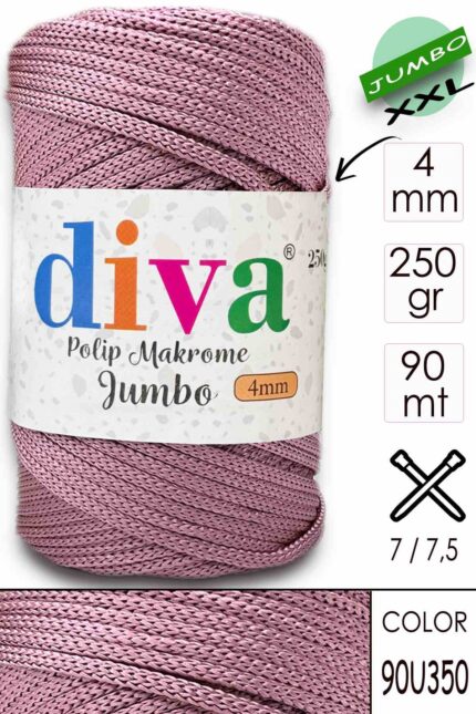 PP Makrome Jumbo 250 gr (4 mm) 90U350 Gül Kurusu