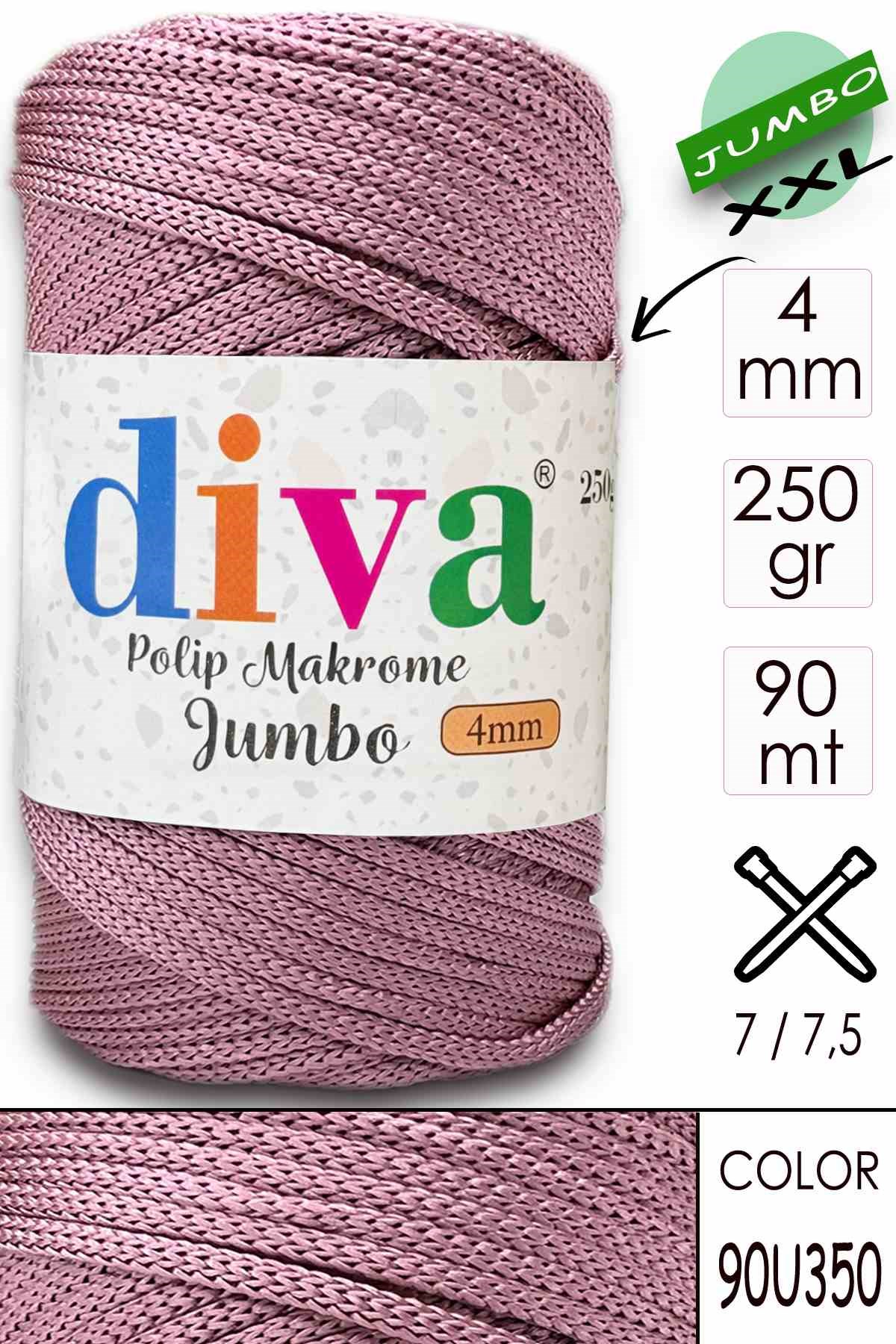 PP Makrome Jumbo 250 gr (4 mm) 90U350 Gül Kurusu - Görsel 1