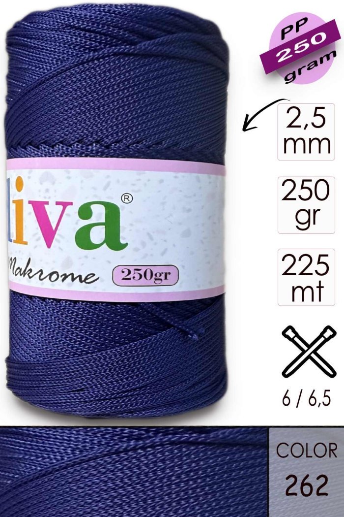 Polip Makrome 250 GR 262 Lacivert - Görsel 1