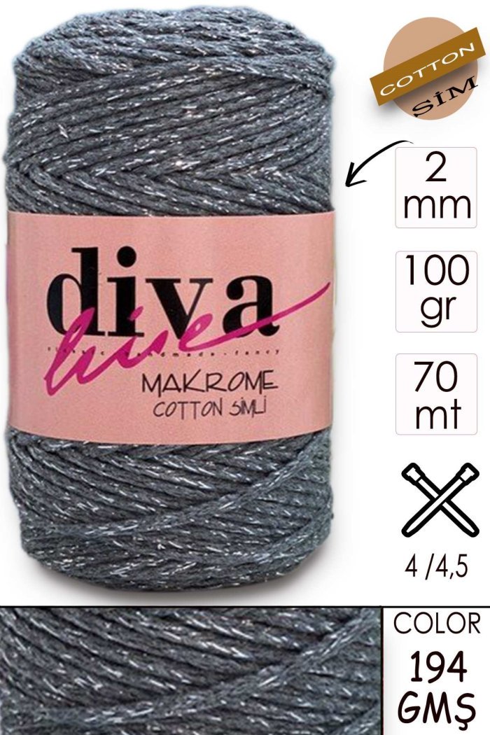 Diva Makrome Cotton Simli 194 GMŞ - Görsel 1