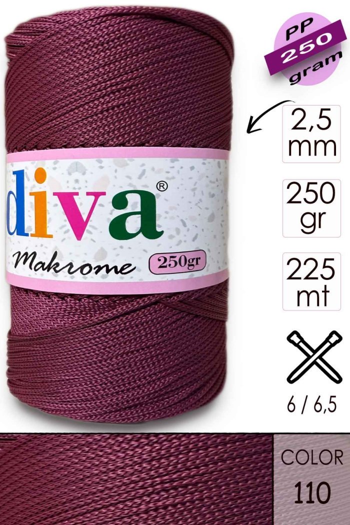 Polip Makrome 250 GR 110 Bordo - Görsel 1