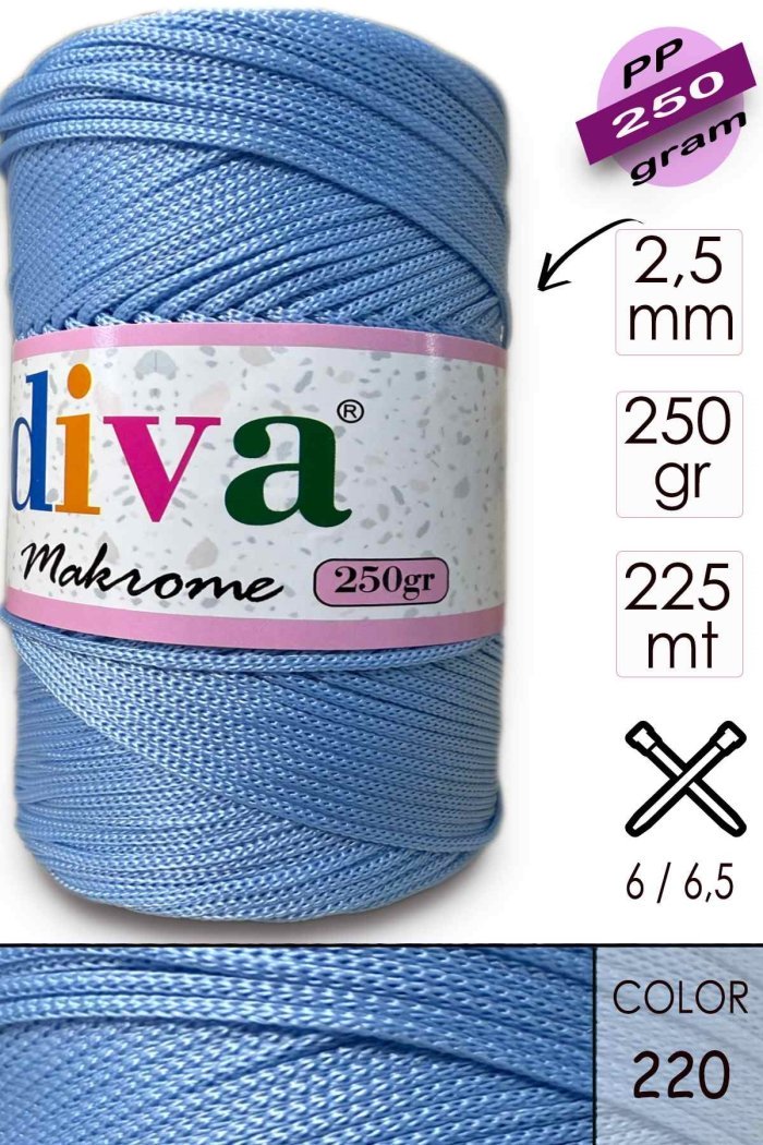 Polip Makrome 250 GR 220 Bebe Mavi - Görsel 1