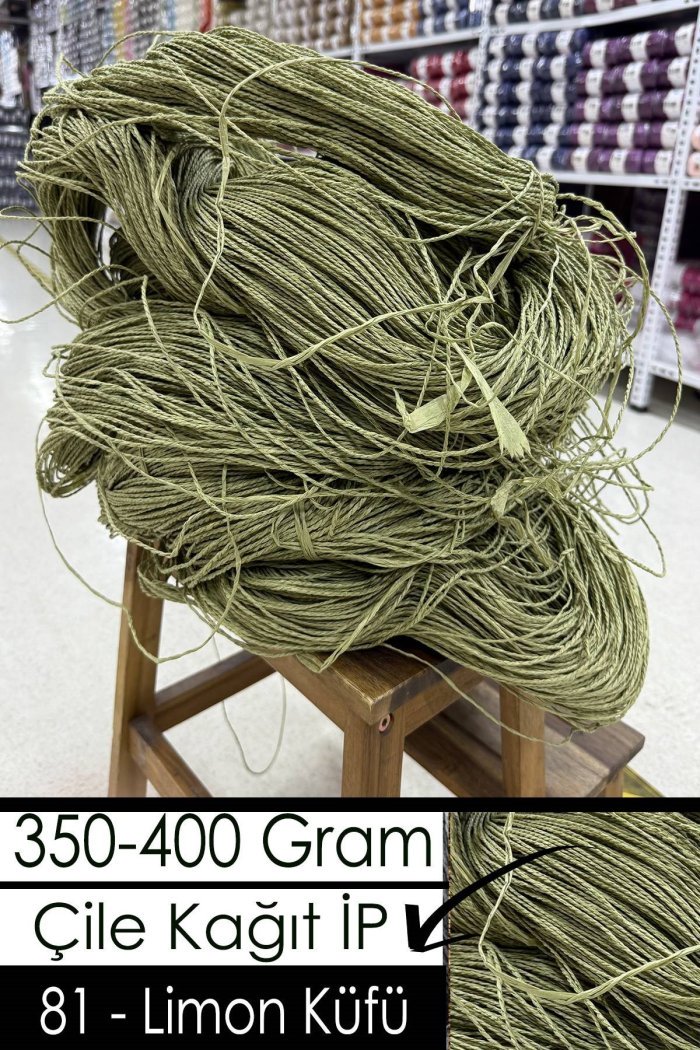 350-400 Gram Kağıt İplik - 81 - Limon Küfü - Görsel 1