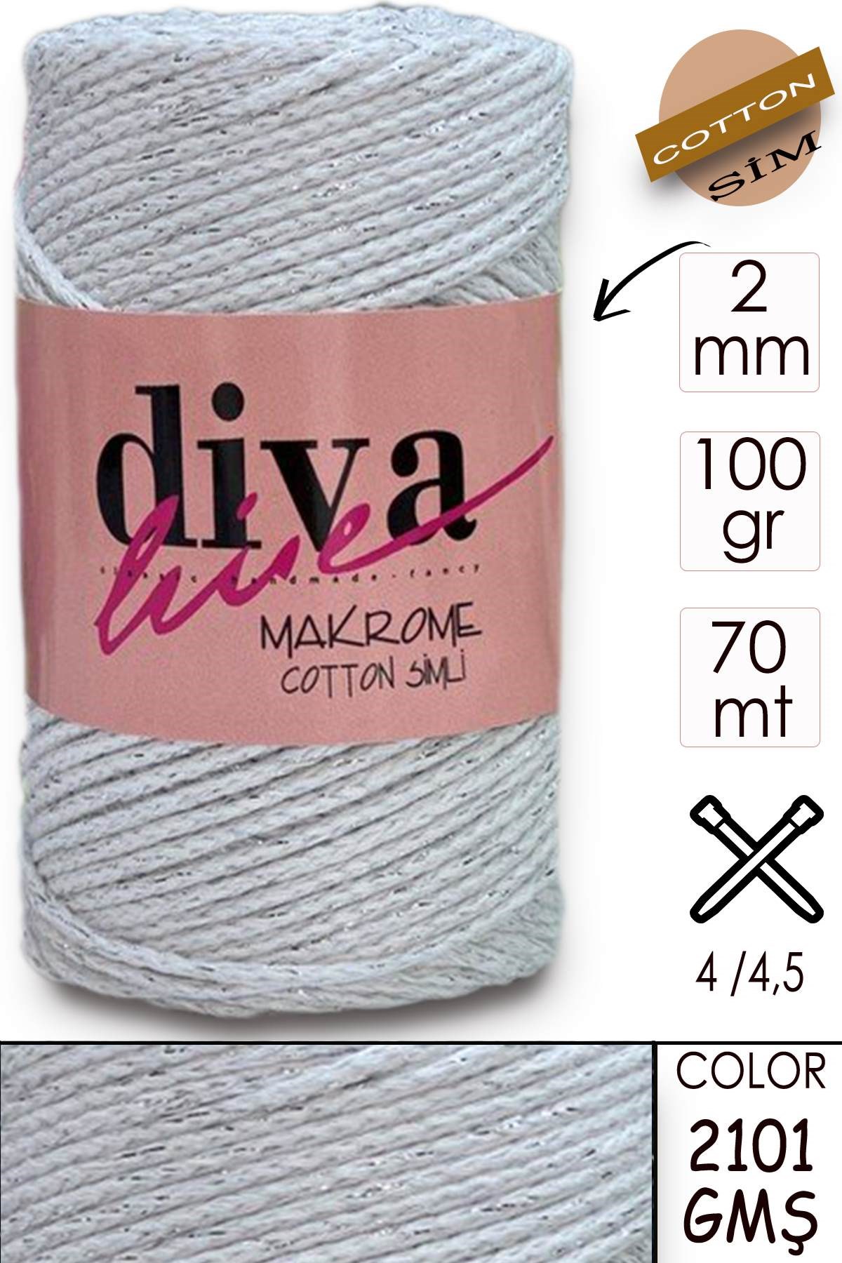 Diva Makrome Cotton Simli 2101 GMS - Görsel 1