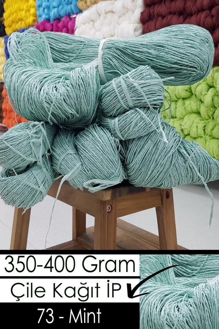 350-400 Gram Kağıt İplik - 73 - Mint - Görsel 1