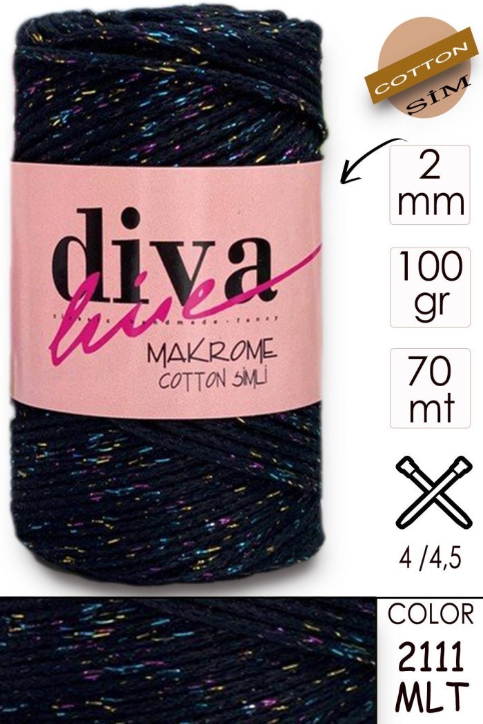 Diva Makrome Cotton Simli 2111 MLT - Görsel 1
