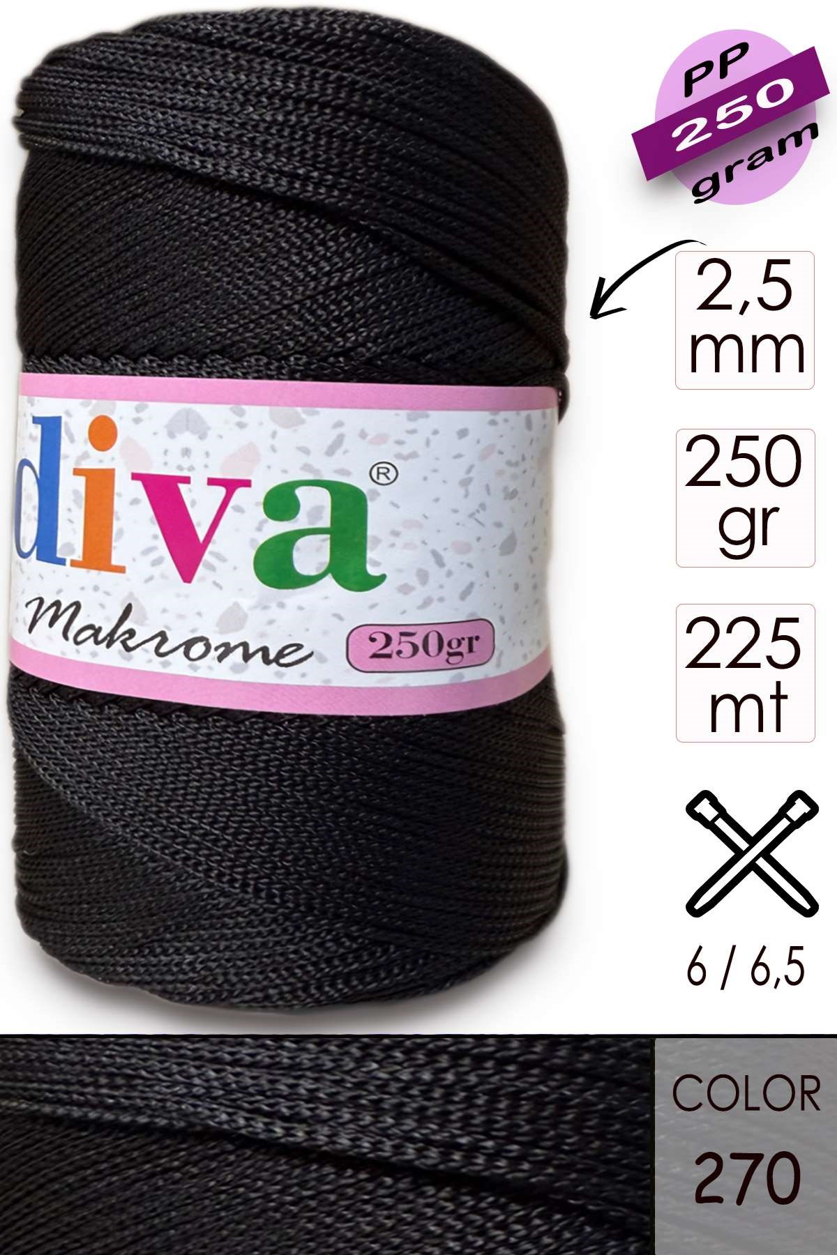 Polip Makrome 250 GR 270 Siyah - Görsel 1