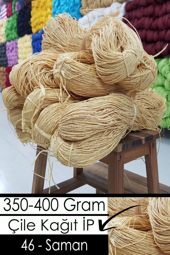 350-400 Gram Kağıt İplik - 46 - Saman - Görsel 1