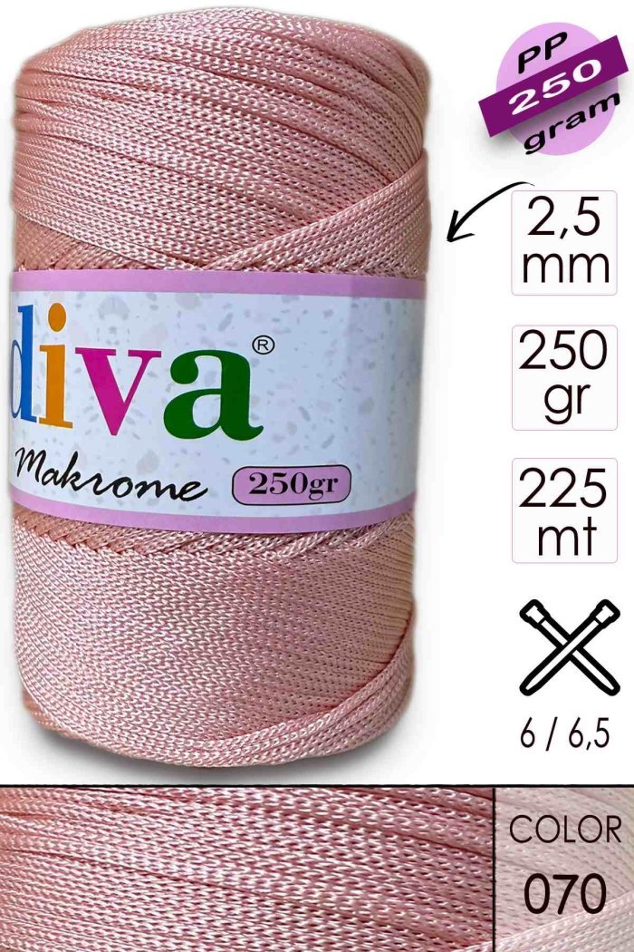 Polip Makrome 250 GR 70 Koyu Pudra - Görsel 1