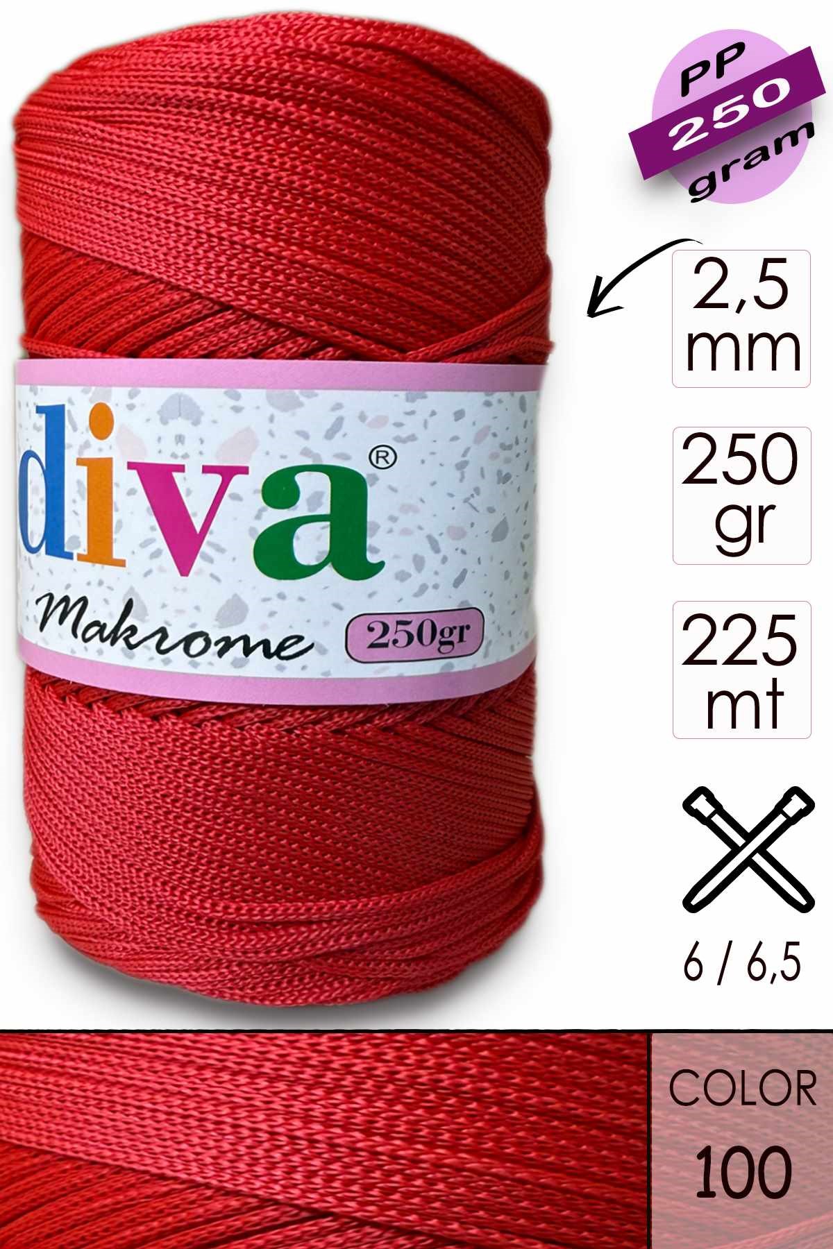 Polip Makrome 250 GR 100 Canlı Kırmızı - Görsel 1