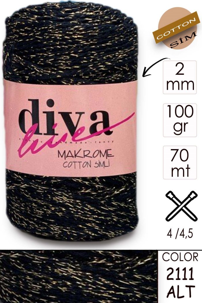 Diva Makrome Cotton Simli 2111 ALT - Görsel 1