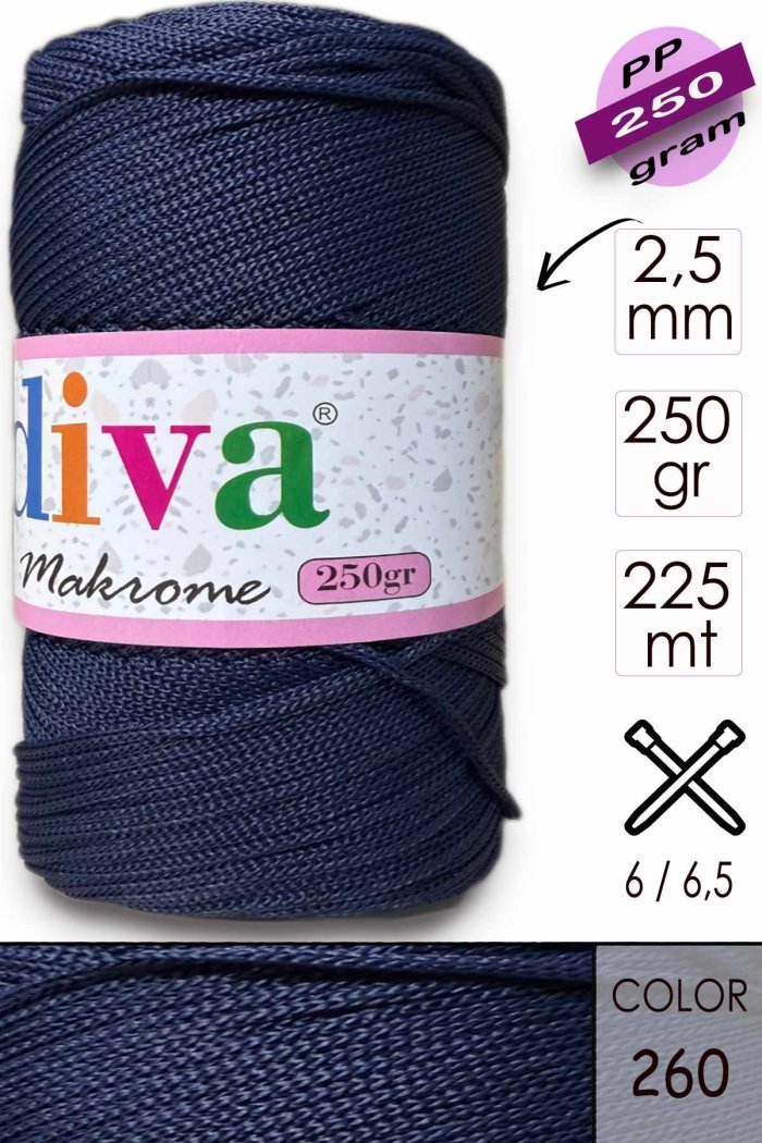 Polip Makrome 250 GR 260 Lacivert - Görsel 1