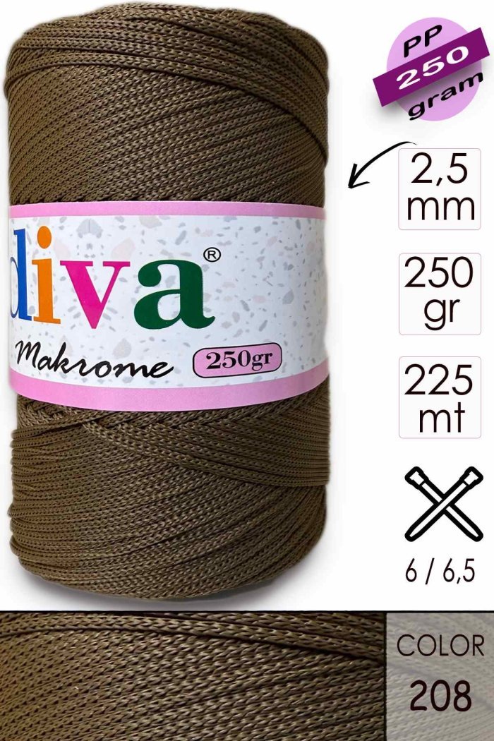 Polip Makrome 250 GR 208 Kakao - Görsel 1