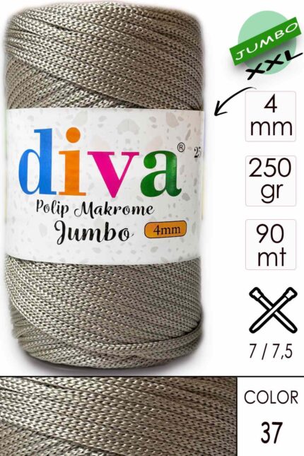 PP Makrome Jumbo 250 gr (4 mm) 37