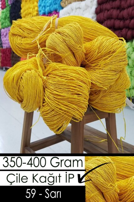 350-400 Gram Kağıt İplik - 59 - Sarı